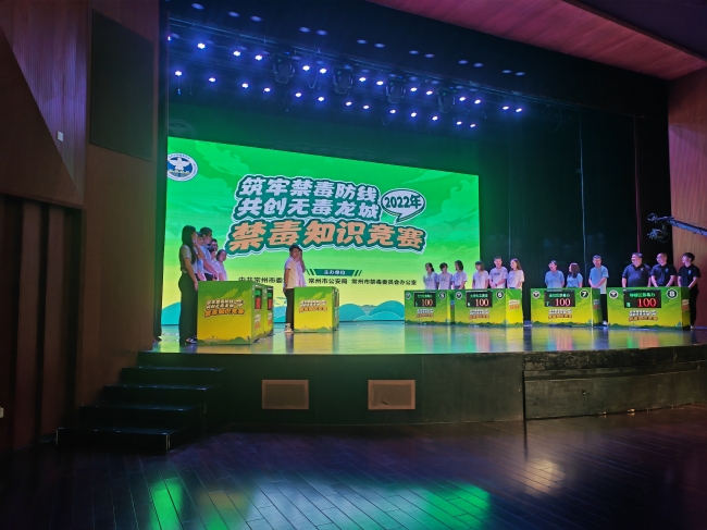 中国足彩网在常州市禁毒知识竞赛中荣获“单位组织奖”